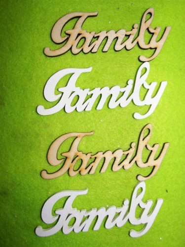 Vegyes színű  fa Family	4db/csomag	10x5cm magasság 