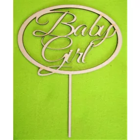 Natúr fa Baby girl ovális keretben	 1db 15x19 cm 