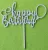 Fehér színű ,fa  alapú HDF(nem tömörfa)   beszúrós dísz   Happy Birthday  lufival 	1db	14x15cm 