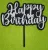 Fekete színű,háttérrel fehér    Happy birthday felirattal 2 lapból álló  beszúrós dísz	1szett	12x12cm 