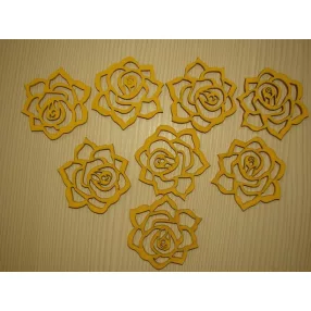 Citromsárga fa  virág 5x5 cm 8db/csomag