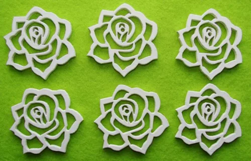 Fehér fa  virág 5cm 6db/csomag