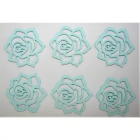 Világoskék  fa  virág 5x5	6db/csomag	5cm vastagság