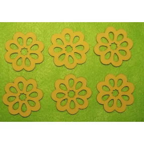 Citromsárga fa virág 5cm 6db/csomag