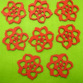 Piros fa virág 5cm 8db/csomag