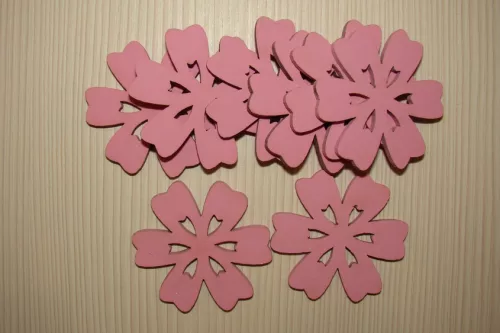 Rózsaszín fa virág 5cm 8db/csomag