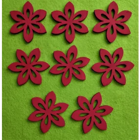 Piros fa virág 8db/csomag	5cm