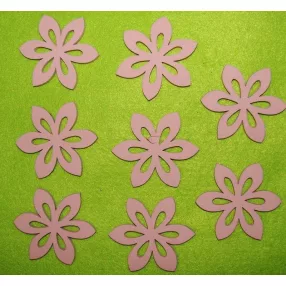 Rózsaszín fa virág 5cm 8db/csomag 