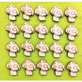 Natúr fa Gomba pötyel 3x2,5cm  20db/csomag	