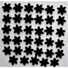 Fekete szinű fa virág	35db/csomag	2,7x2,5cm 