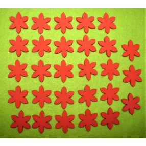 Piros fa virág 2,7x2,5cm 28db/csomag