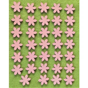 Rózsaszín fa virág 2,7x2,5cm 35db/csomag	