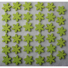 Világos zöld fa virág 2,7x2,5cm 28db/csomag	