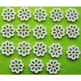 Fehér fa virág	14db/csomag	2,5x2,5cm 	