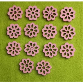 Rózsaszín fa virág	2cm 14db/csomag