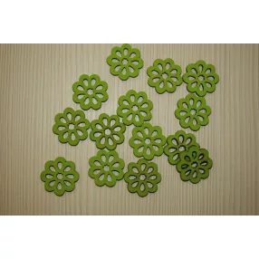 Világos zöld fa virág 2cm14db/csomag