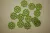 Világos zöld fa virág 2cm14db/csomag