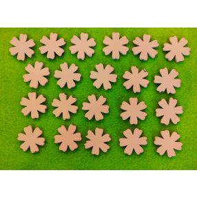  Barack színü  fa virág	21db/csomag	2,5x2,5cm 