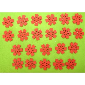 Piros fa virág 2,7x2,5cm 22db/csomag