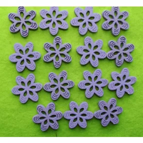 Lilafa virág 2,5x2,5cm18db/csomag