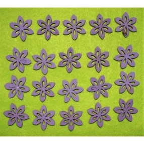 Lila fa színű virág 20db/csomag	2,7x2,5cm 
