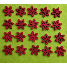 Piros  fa virág 20db/csomag	2,7x2,5cm