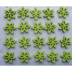 Világos zöld fa virág 2,7x2,5cm 20db/ csomag