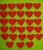  Piros színű , fa  alapú HDF(nem tömörfa)   romantik sziv 28db/csomag 3x2,5cm  