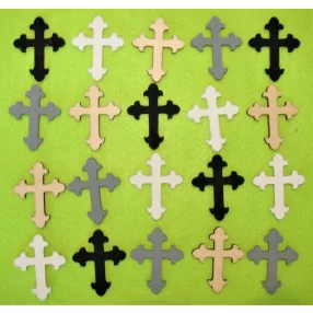 Vegyes színü   fa kereszt 5,5x3,5cm  20db/csomag