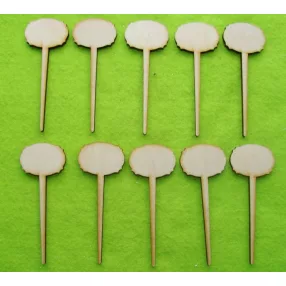 Natúr fa  beszúrós tábla kicsi 8,5x3,5cm 10db/csomag