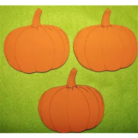 Narancssárga színű fa  tök 10x10cm 3db/csomag 