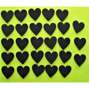 Fekete fa szív 28db/csomag	3x3cm 	