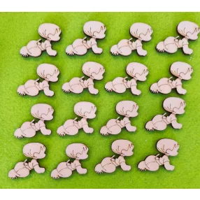 Natúr fa mászó baba 3x6cm 16db/csomag