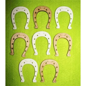 Natúr és fehérfa  patkó	8db/csomag	5x4cm 