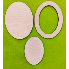    Natúr fa  Ovál tábla kerettel + közép	1szett 	17x13 keret 2cm széles közepe 9x11cm  