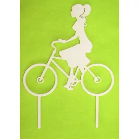 Fehér Beszúrós kerékpáros  lány	1  db	13x18 cm 