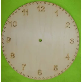   Natúr Kerek számozott és másodperces óralap 	1db	25 cm vastagság 3 mm