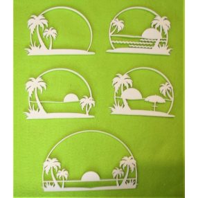   Fehér  Fa Pálmafás szett	1szett	12x8cm és17x10cm vastagság 