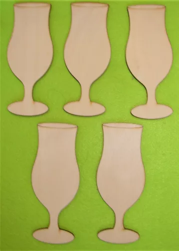 Natúr,nyír rétegelt lemez  Pálinkás pohár	5 db/ csomag	5x13cm 