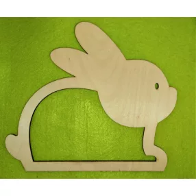   Natúr fa kicsi makramézható üllőnyuszi 	 1db	16,5x14,5cm 