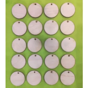 Natúr  kör lap lyukkal	20 db/ csomag	4 cm 