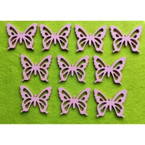 Rózsaszín fa  pillangó 5x4,2cm 	10db/csomag