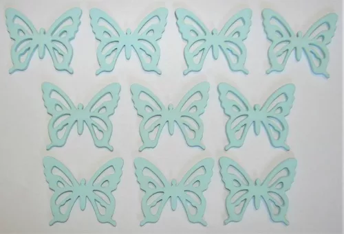  Világoskék fa  pillangó	10db/csomag	5x4,2cm 