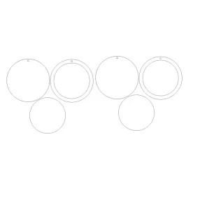  Natúr  Kör lap kerettel	2szett	12cm keret 1cm széles  