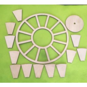 Natúr fa 25cm óralaphoz  Osztott rátét 	1szett	25cm 