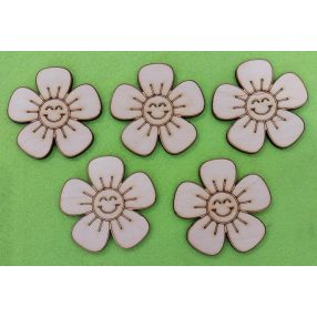 Natúr fa  Virág napocskával	5 db/ csomag	7cm