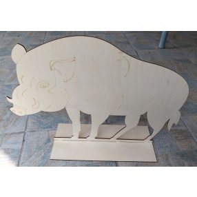 Natúr fa Vaddisznó talppal 	1db	50x39cm talp 25x15 cm 