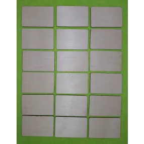   Natúr fa lekereketített sarkú téglalap 	18db/csomag	7x4,5cm 