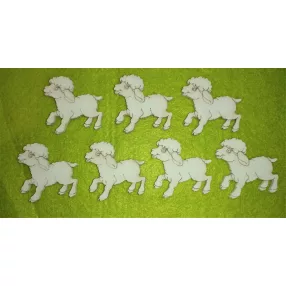 Fehér fa   bárány	7db/csomag	5x5cm 