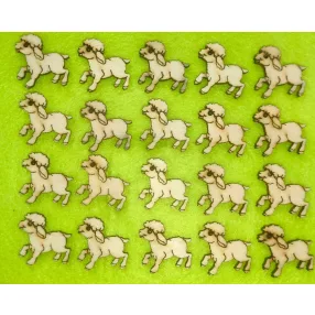 Natúr fa   bárány 2,5x2,5cm 20db/csomag	